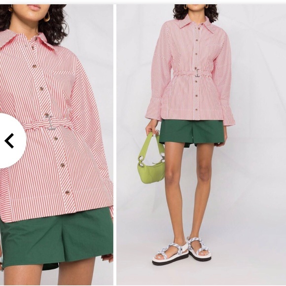 Gianni Striped Belted Shirt - Picture 3 of 11